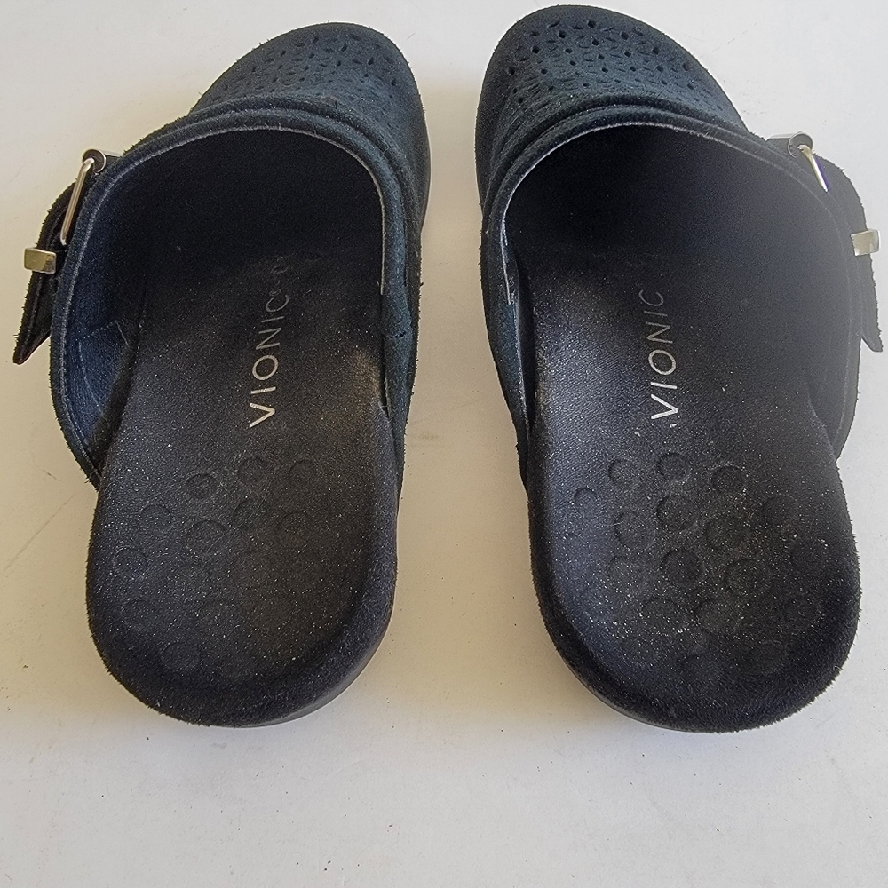 Vionic Moca Black Clog Mule Size 7 EU 38 Slip On Comfort Shoe Minimalist Neutral - Picture 10 of 15
